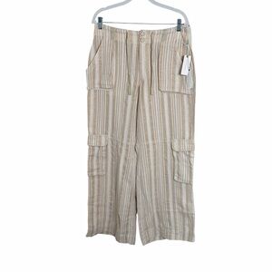 NWT By Anthropologie Wide Leg Cargo Pant Neutral Size 30